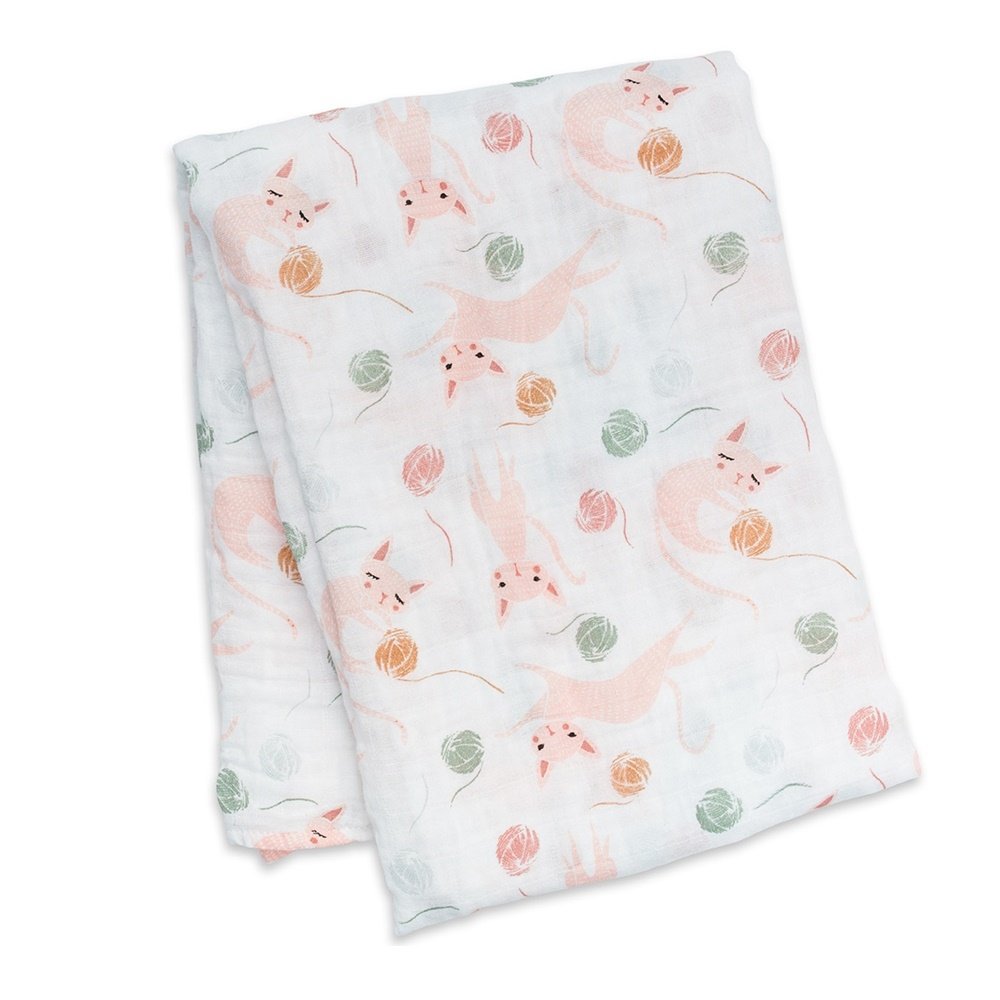 Muselina de algodón gatitos suave