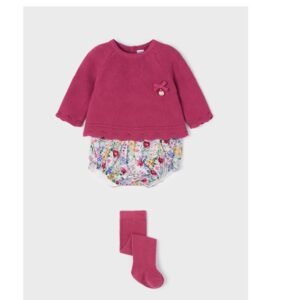 Conjunto falda 3 piezas Grosella Niña