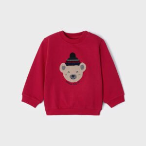 Sudadera bordada para bebé Rojo