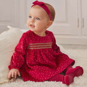 Vestido de punto terciopelo NB Mayoral