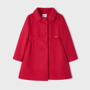 Abrigo de muflón para niña Rojo 3-6A
