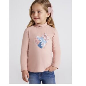 Camiseta Semicisne m larga gráfica corazón Ecofriends 2-9A