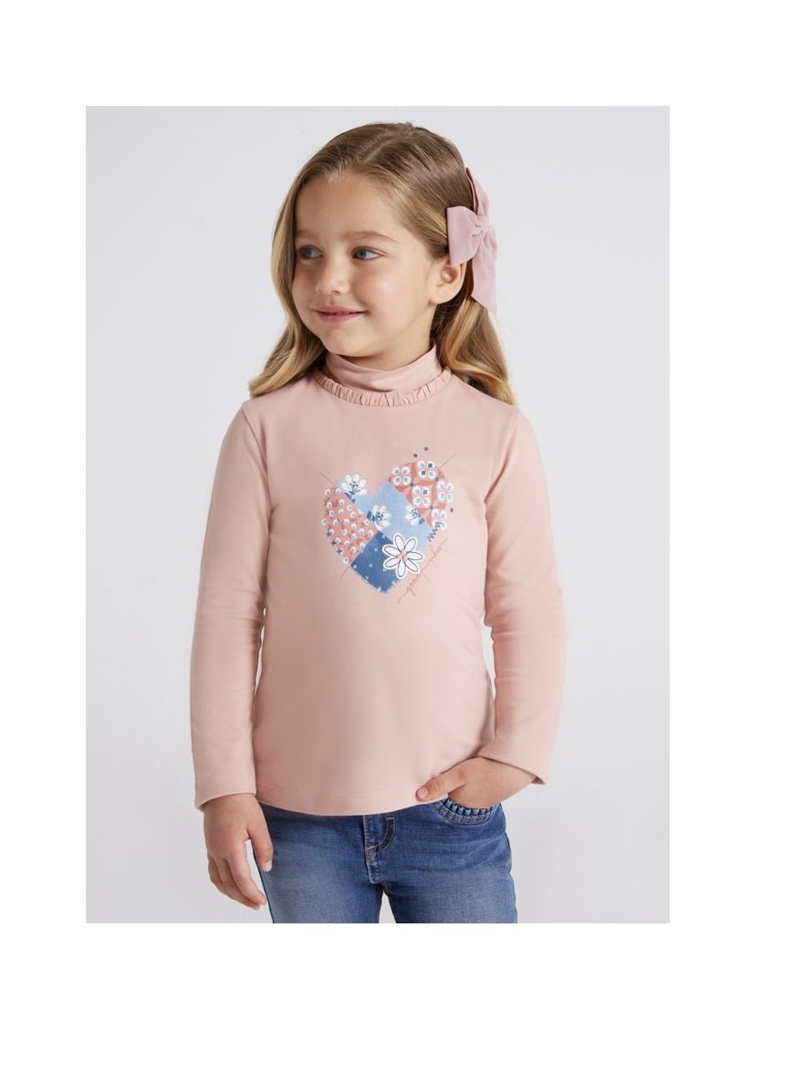 Camiseta Semicisne m larga gráfica corazón Ecofriends 2-9A