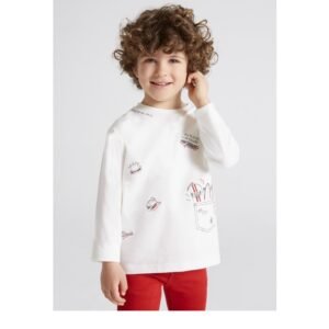 Camiseta manga larga bordados Nata Ecofriends 2-9A