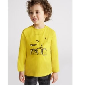 Camiseta manga larga con gráfica bicicleta 2-9A