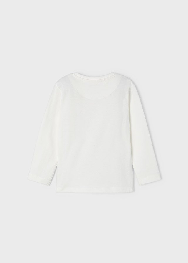 Camiseta manga larga para niño ECOFRIENDS Nata 2-9A - Imagen 3