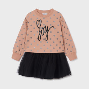 Conjunto con falda de tul para niña 2-9A