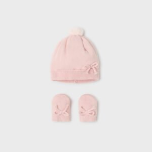 Conjunto de gorro con manoplas Rosa Baby