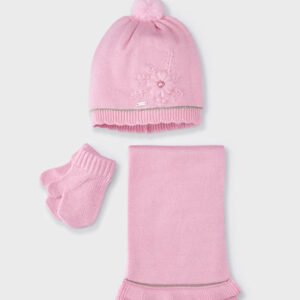 Gorro bufanda y guantes flor Rubor 24-36m