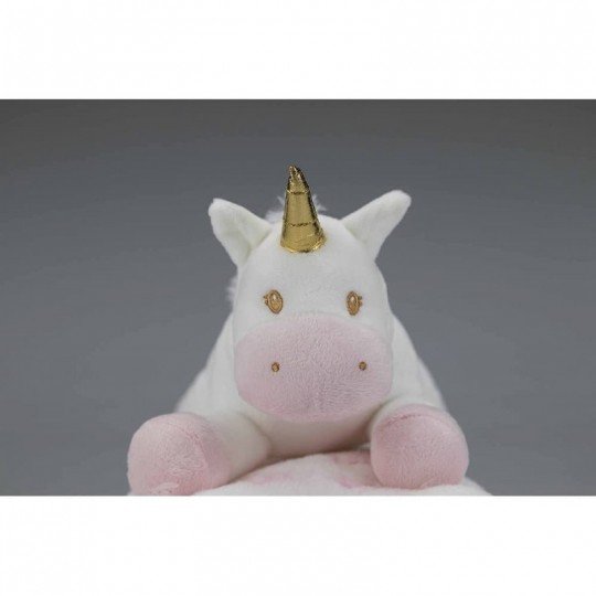 Manta peluche con casita unicornio - Imagen 3
