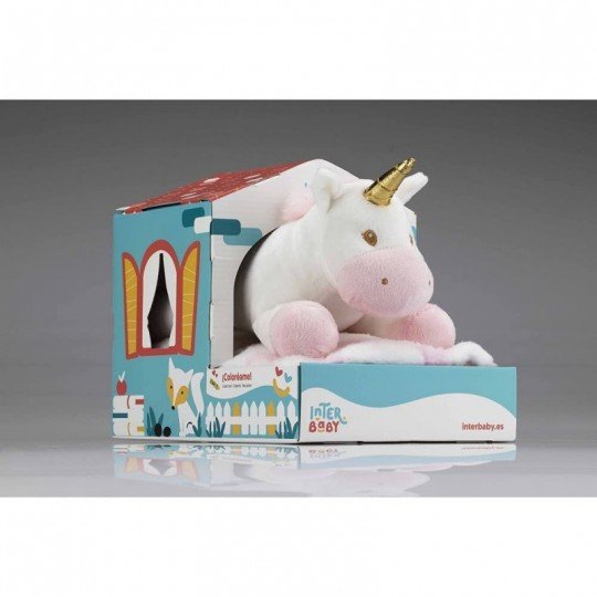 MANTA PELUCHE CASITA UNICORNIO DE INTERBABY