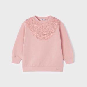 e manga larga para niña. Elementos de adorno: bordados en la parte delantera.