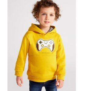 Sudadera con aplique engomado Oro 2-9A