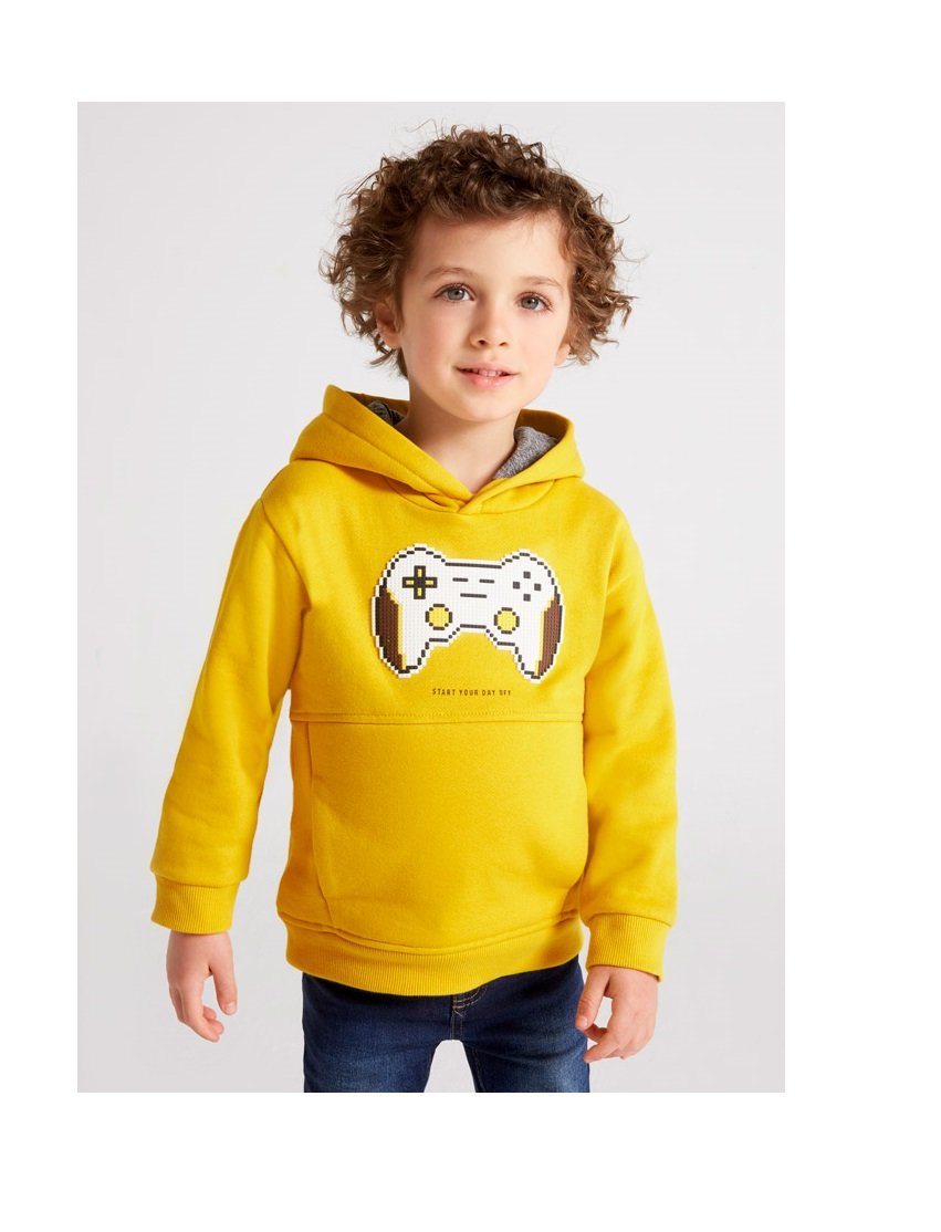 Sudadera con aplique engomado Oro 2-9A