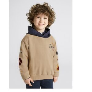 Sudadera con capucha contraste Galleta 2-9A