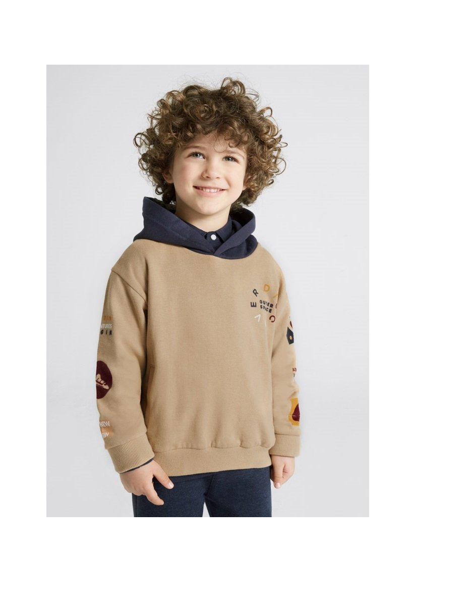 Sudadera con capucha contraste Galleta 2-9A