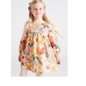 Vestido de micropana estampado miel 2-9A