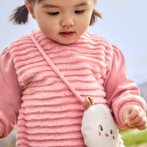 Vestido de pelo con bolso para bebé Rubor 12-36m