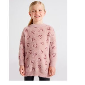 Vestido de tricotosa con corazones 2-9A