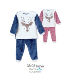 Pijama ciervo 2 colores Calamaro 12-24m