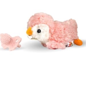 Peluche pingüino Mordedor Rosa Razbuddy