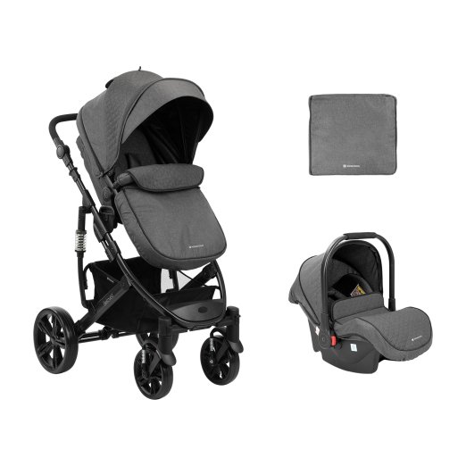 Carrito Beloved kikkaboo Gris 3 en 1 completo