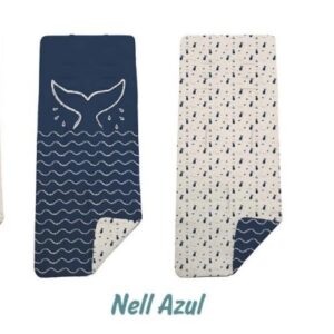 Colchoneta Reversible plus Nell Azul bolsos Dydados