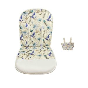 Colchoneta funda Azul flores estampada bolso