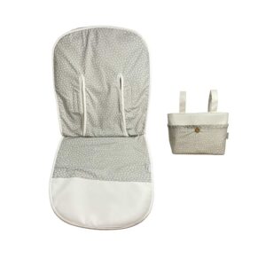 Colchoneta funda Floral Gris estampada bolso