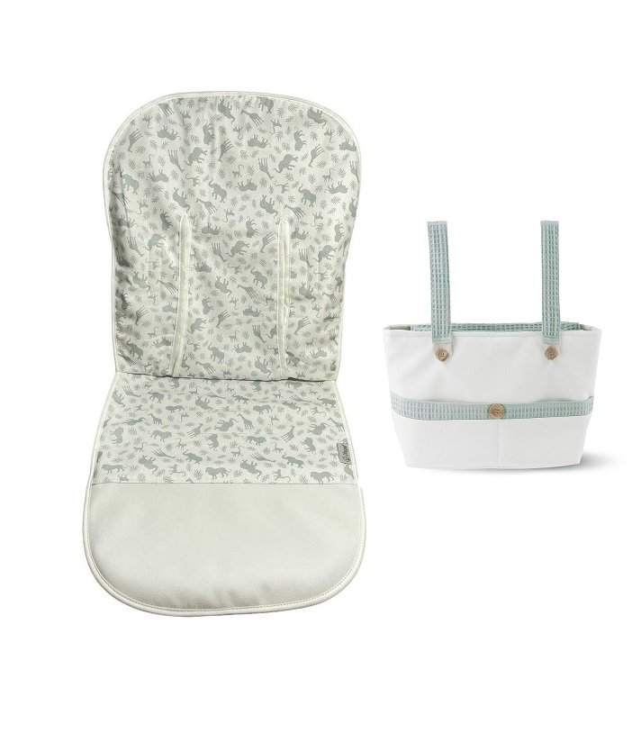 Colchoneta funda Floral Verde estampada bolso XL