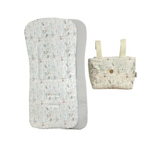 Colchoneta reversible con bolso a juego gris