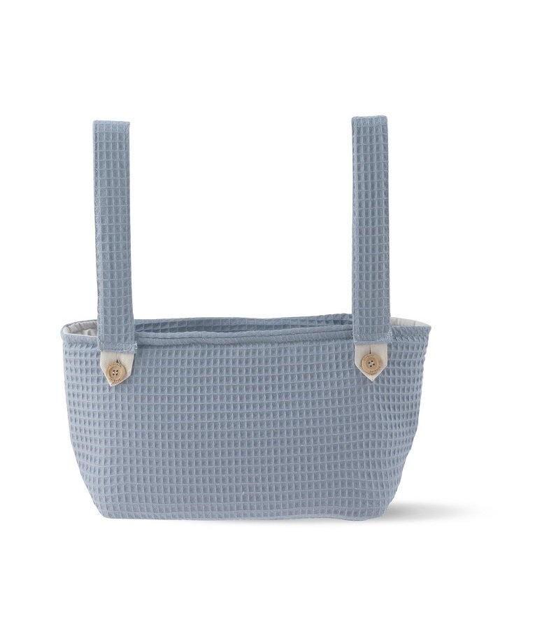 Colchoneta funda Gofre azul con bolso - Imagen 2