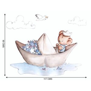 Vinilo decorativo pared Sueños de cigueña Barquito de Papel