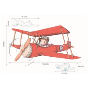 Vinilo decorativo pared Sueños de cigueña Pepo Aviador