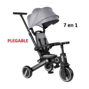 triciclo trix gris kikkaboo plegable Gris